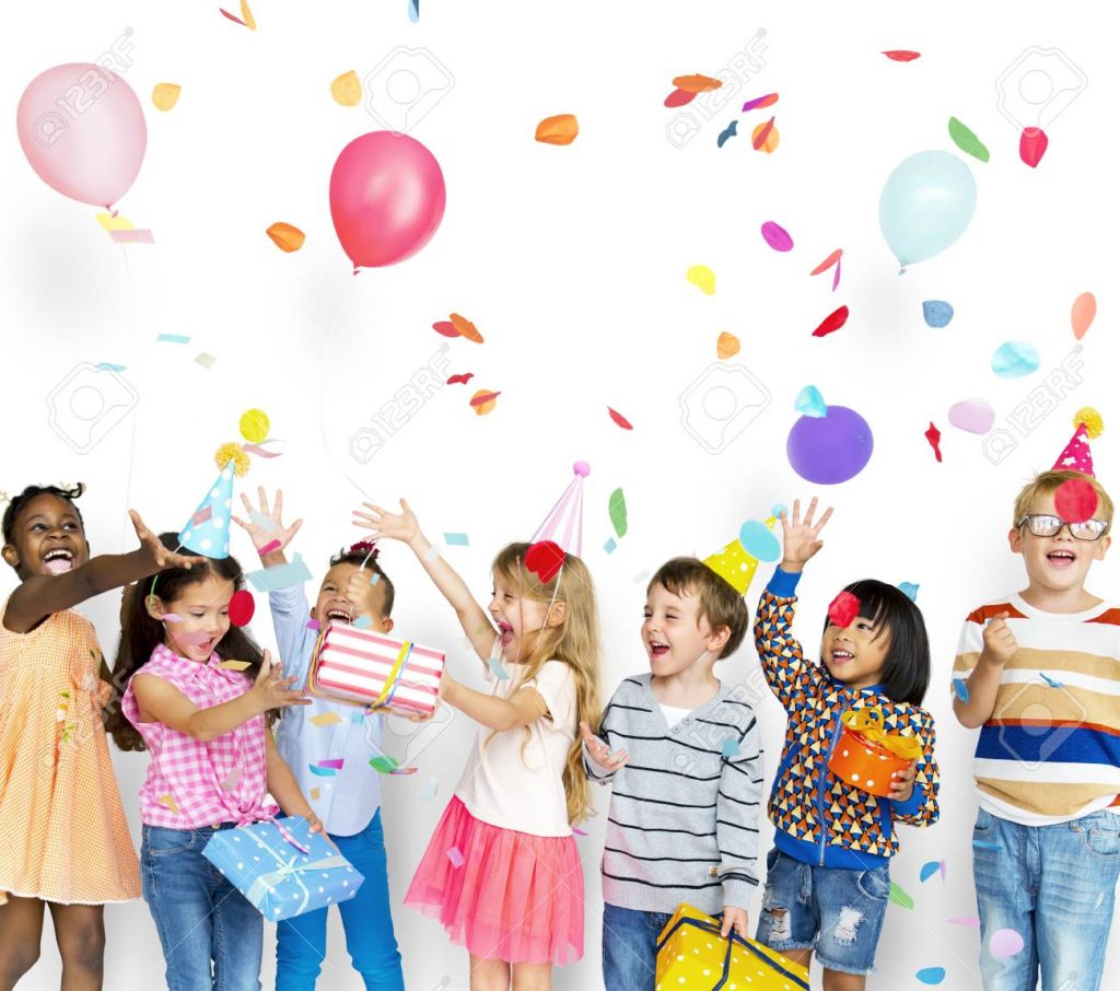 confident kids are celebrating kids